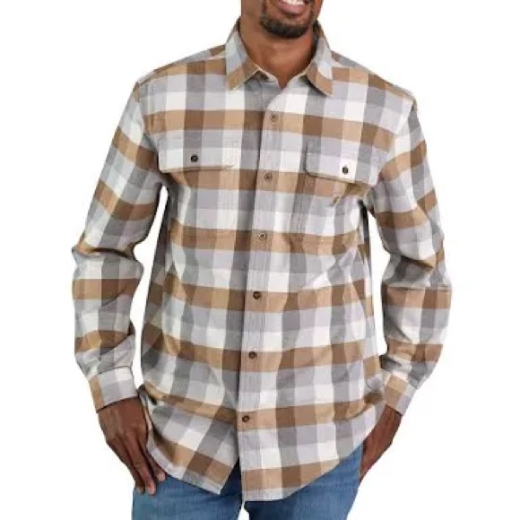 Carhartt Other - Carhartt Men's Gray and Brown Checkered Shirt